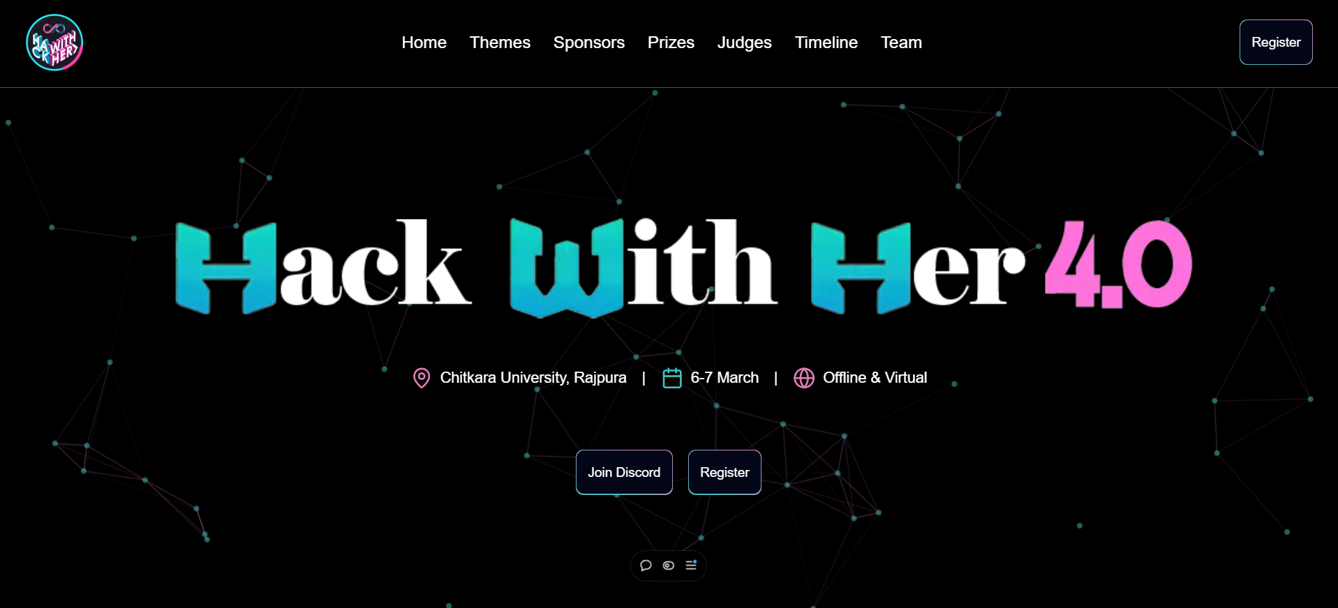 HACK WITH HER - HACKATHON WEBSITE