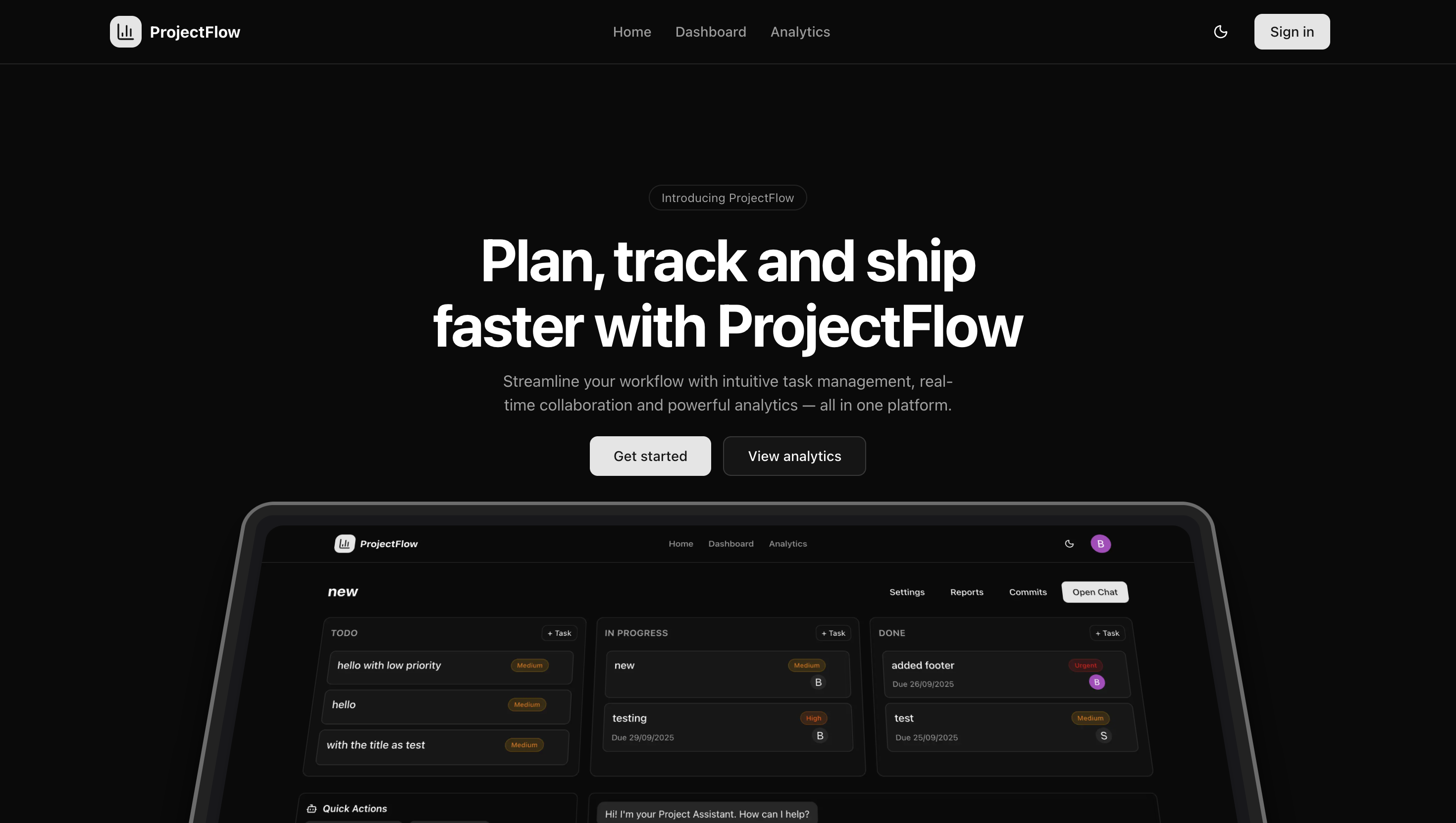PROJECT FLOW - MANAGEMENT PLATFORM